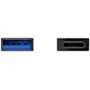 AISENS Mini Adaptador de Aluminio USB 3.2 Gen1 Negro